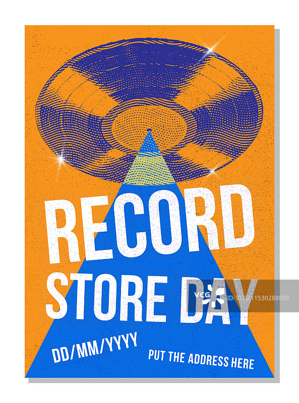 唱片店日海报音乐活动黑胶唱片特卖图片素材