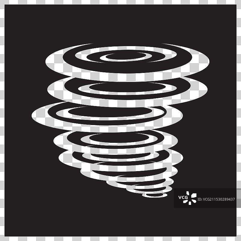 旋转的龙卷风风力标志设计图片素材