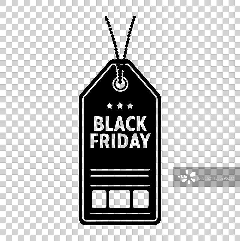 黑色星期五折扣标签剪影图片素材