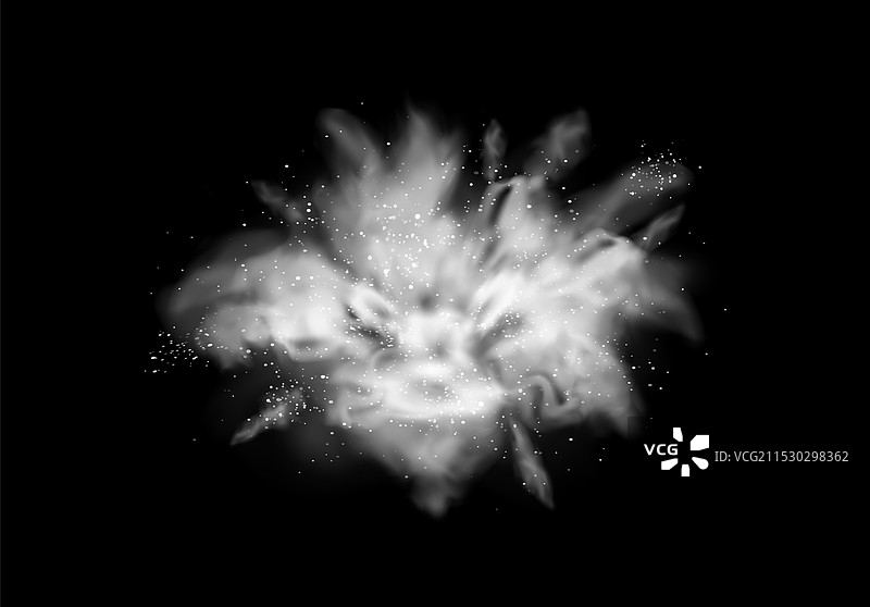 真实的粉末飞溅粒子图片素材
