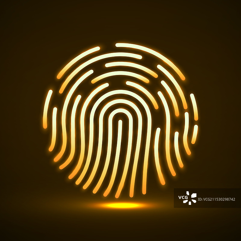指纹图标生物识别标志图片素材
