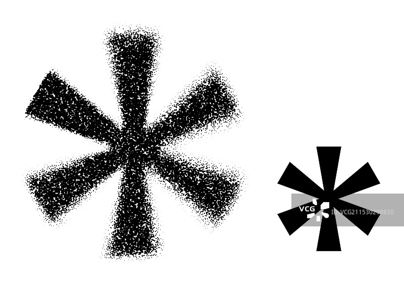黑色纹理的点状星号符号图片素材