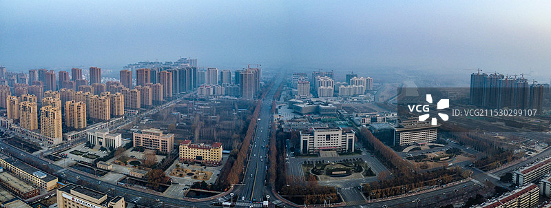 鱼台县 孝贤广场 孝贤大道 运河城 金贤源大厦 航拍图片素材