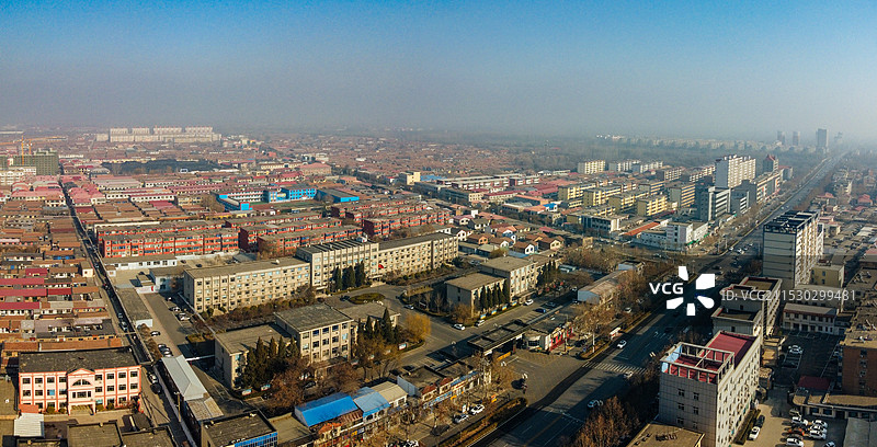 泊头市 三井广场 地标 航拍 森泰大厦图片素材