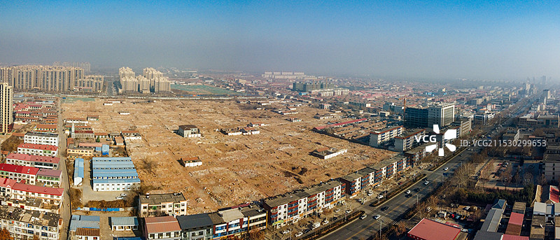 泊头市 三井广场 地标 航拍 森泰大厦图片素材