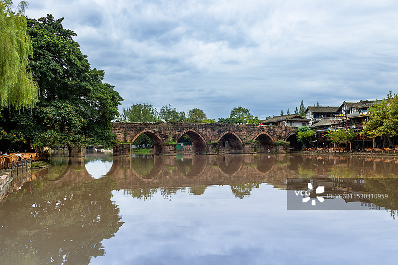成都邛崃平乐古镇乐善桥图片素材