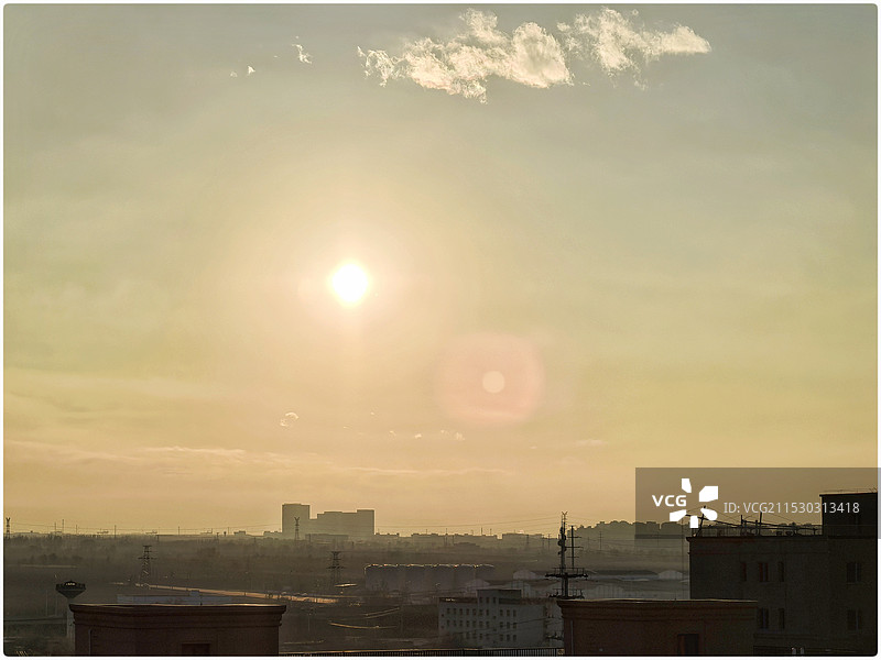 屋顶夕阳8图片素材