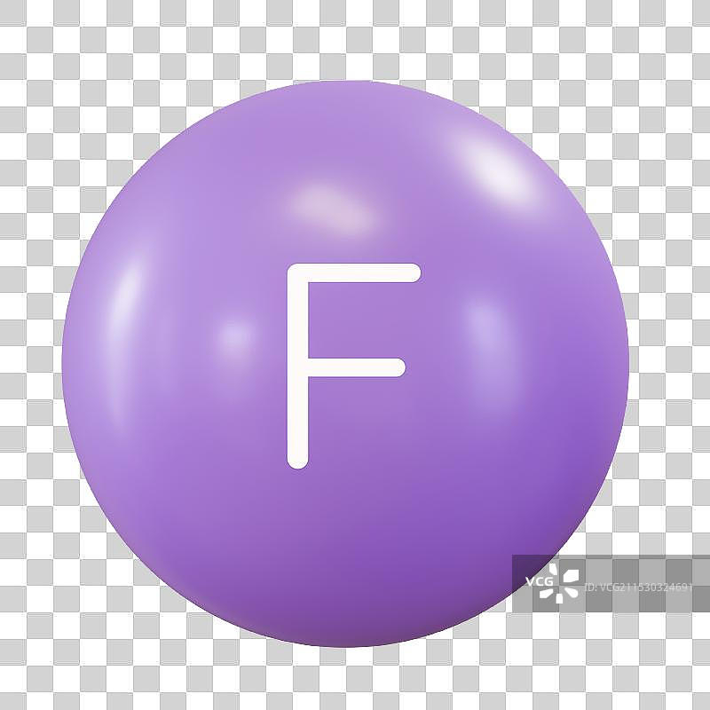 氟元素周期表非金属元素化学研究3D卡通插画元素图片素材