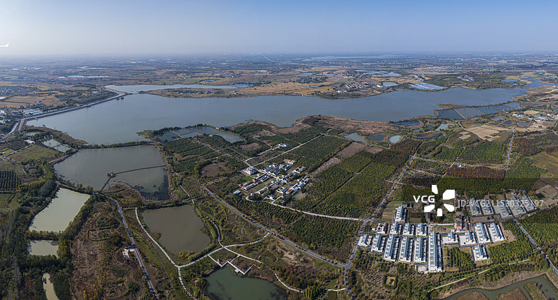 航拍安徽省合肥市巢湖市龟山公园风光图片素材