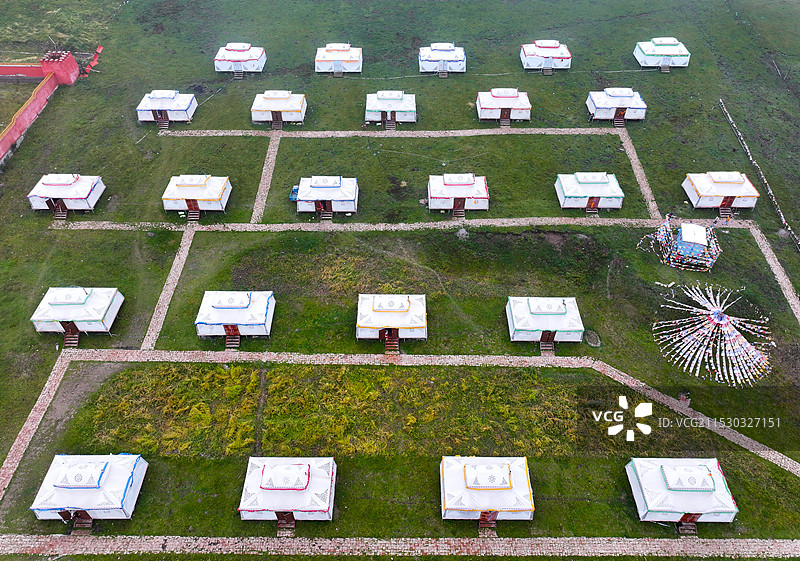 青海省西宁市湟源县日月山航拍图片素材