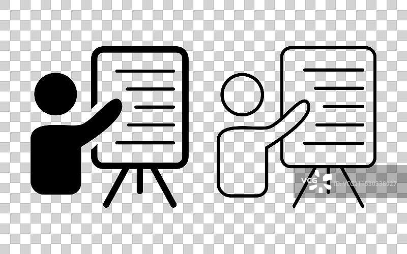 演示图标，线条和轮廓风格图片素材