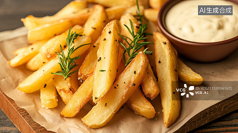 【AI数字艺术】炸薯条与番茄酱图片素材