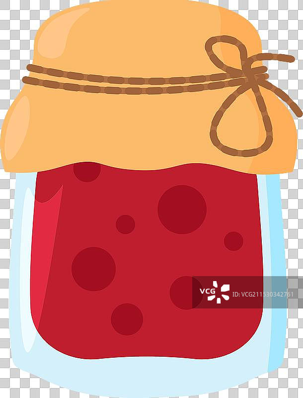 密封盖的自制果酱玻璃罐图片素材