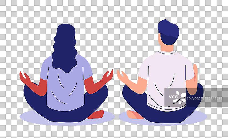 人们一起冥想，宁静的场景，身心健康图片素材
