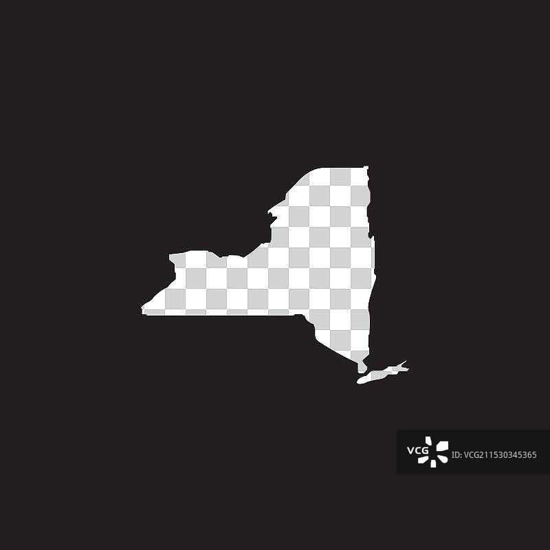 纽约地图轮廓图片素材