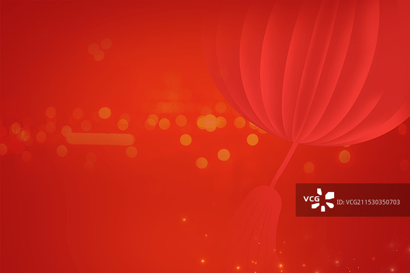 2025年蛇年 中国新年祝福贺卡年画 弥散风红色灯笼背景 横版图片素材