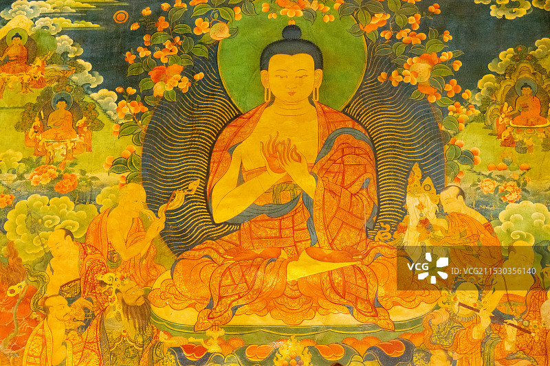 大昭寺壁画图片素材