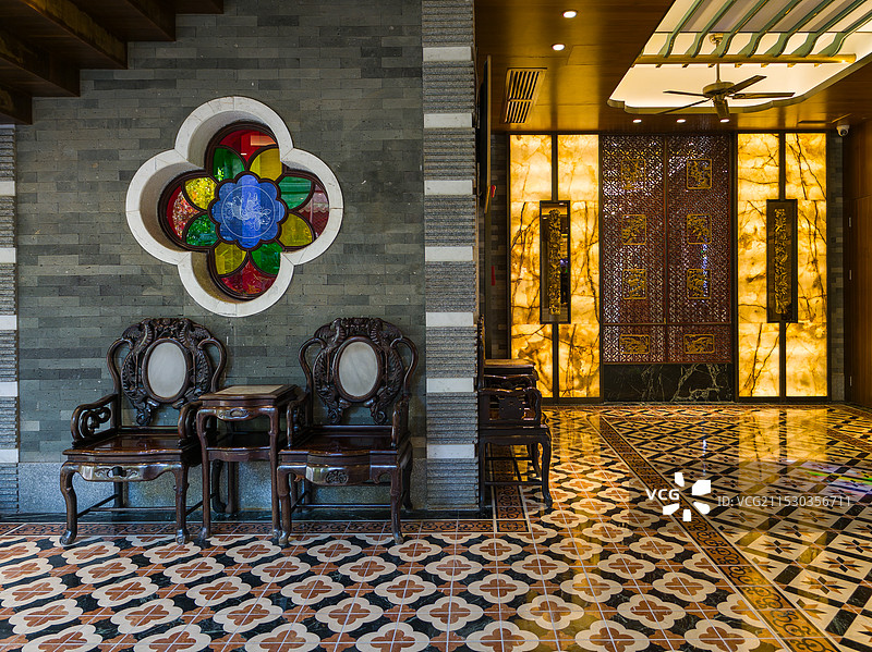 古色古香的岭南园林建筑图片素材