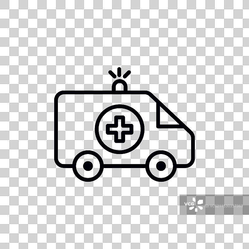 救护车图标集 紧急救援救护车厢图片素材