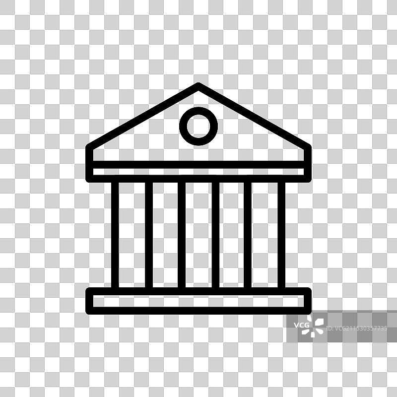 银行图标集 金融机构大楼图片素材