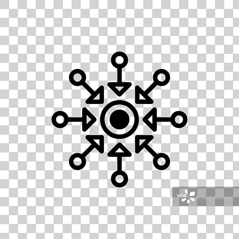 集中式图标集企业数据中心符号图片素材