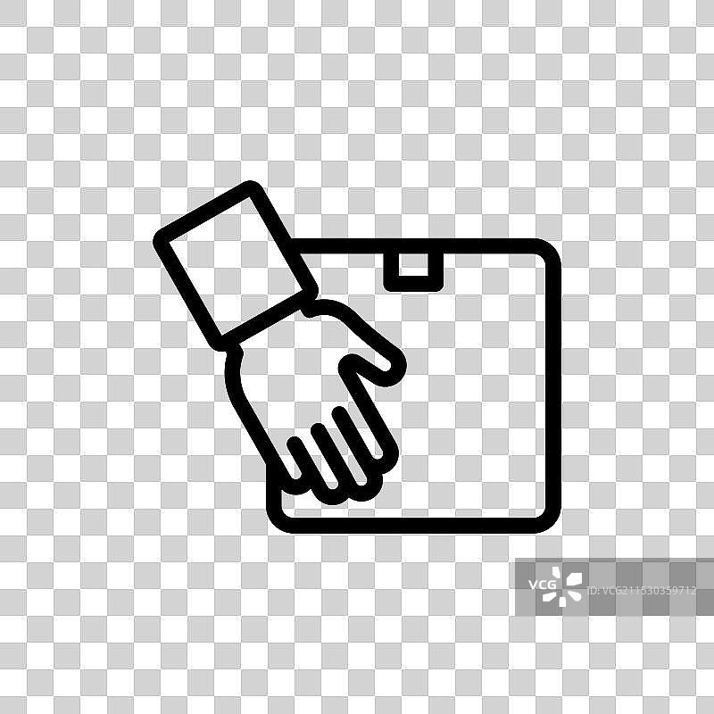 手持盒子图标集，包裹家庭配送图片素材