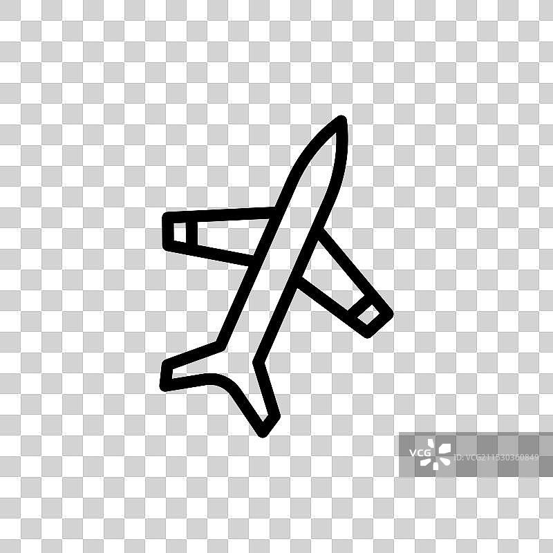 飞机图标集，航空旅行符号，飞机图片素材