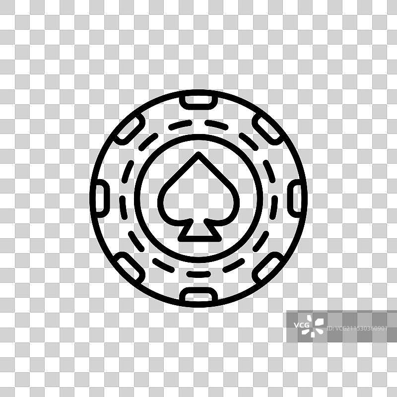 扑克筹码图标集 赌场游戏 钱币图片素材