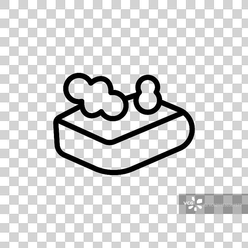 固体淋浴肥皂图标集图片素材