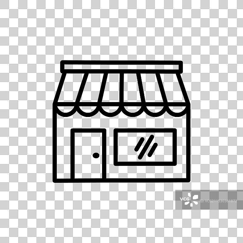 本地零售店符号的商店图标集在线图片素材