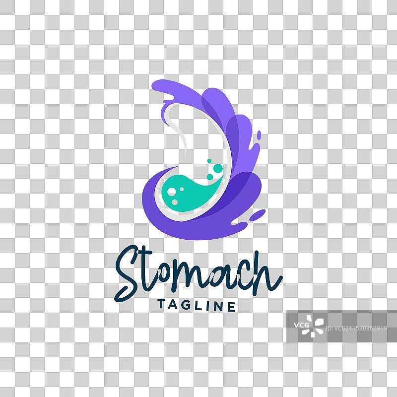 带有绘画概念的胃部标志图片素材