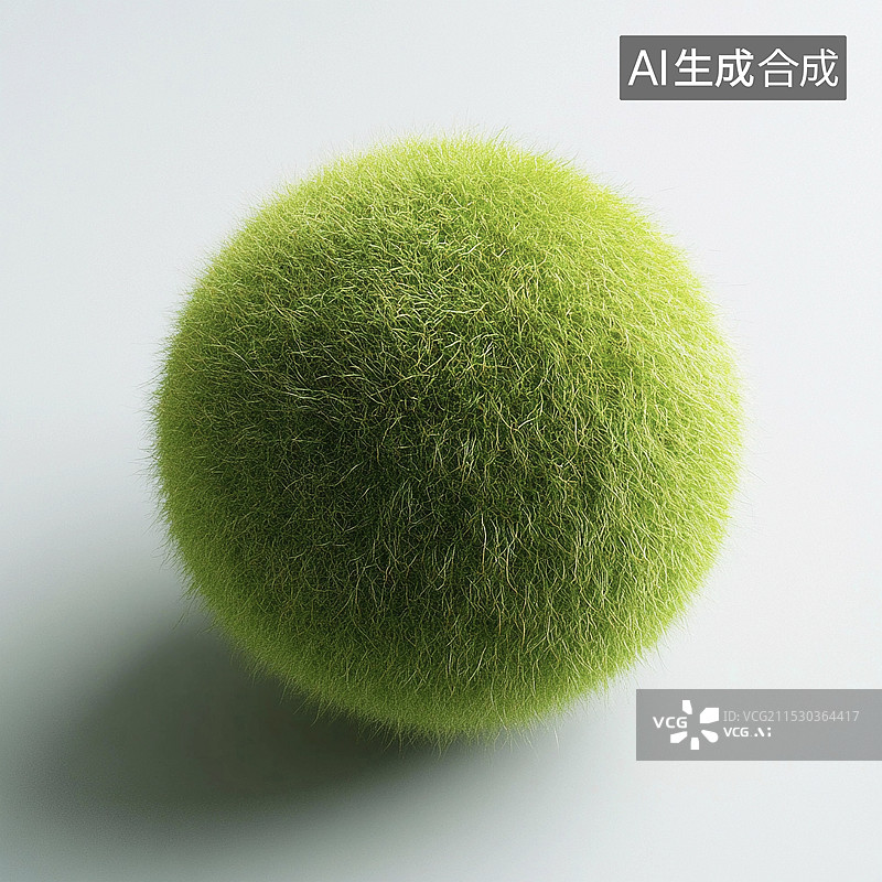 【AI数字艺术】卡通3D清新小毛球球藻图片素材