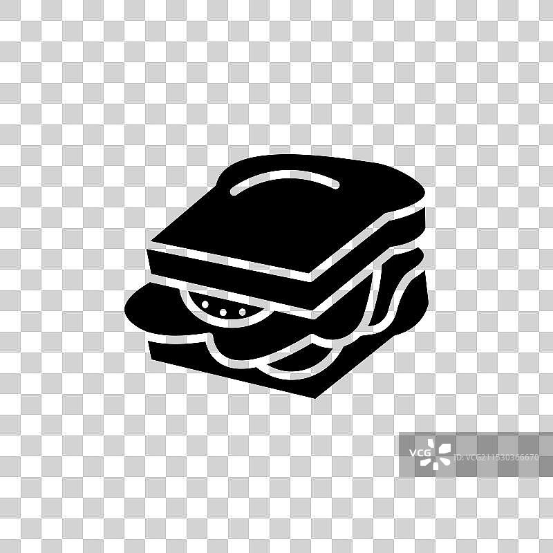 三明治图标集：鸡肉、奶酪、面包、吐司图片素材