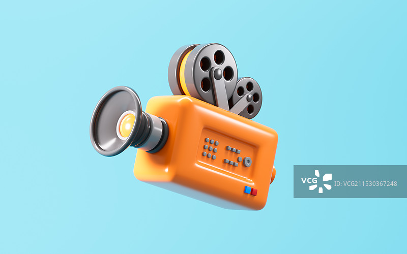 卡通摄影机摄像机3D渲染图片素材