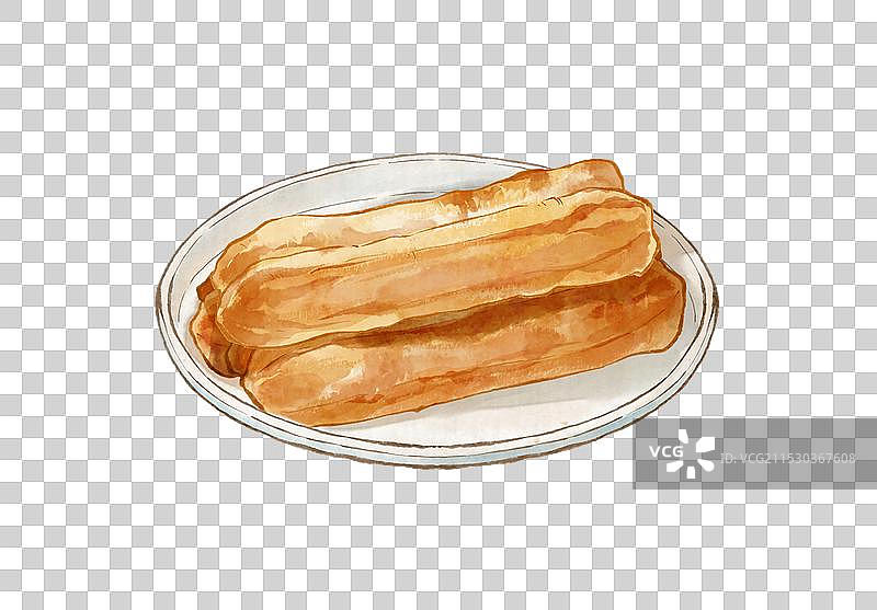 早点早餐油条豆浆豆腐脑茶叶蛋北京特色小吃美食--国风国画写意古风水墨元素图片素材