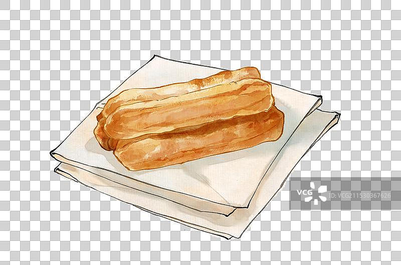 早点早餐油条豆浆豆腐脑茶叶蛋北京特色小吃美食--国风国画写意古风水墨元素图片素材