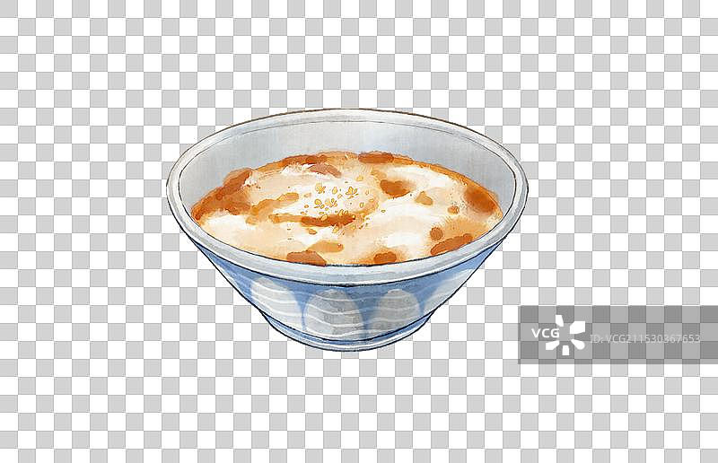 早点早餐油条豆腐脑北京特色小吃美食--国风国画写意古风水墨元素图片素材