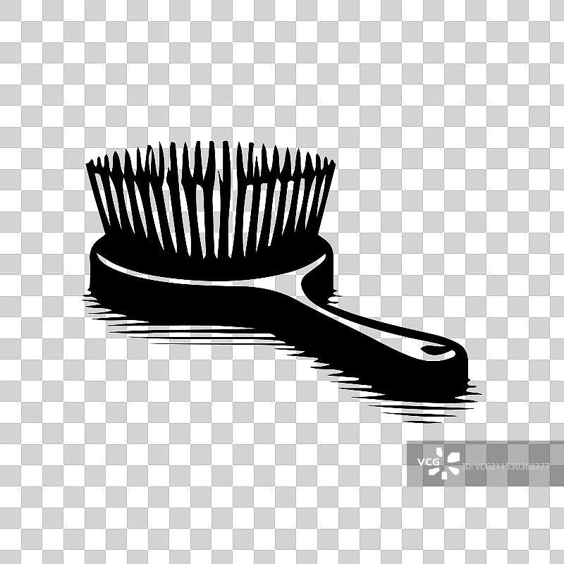 清洁发刷的轮廓图片素材