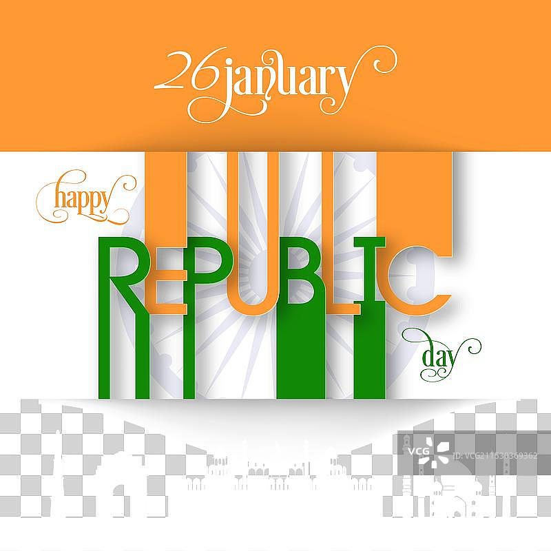 印度共和国日，1月26日图片素材
