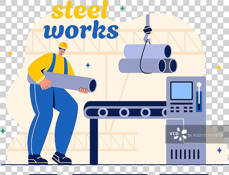 钢铁厂与资源开采、金属冶炼图片素材