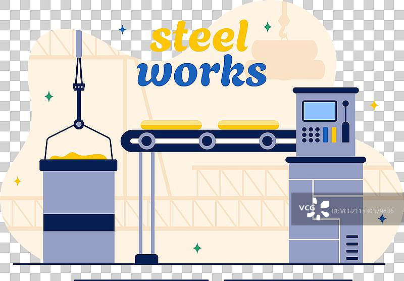 钢铁厂与资源开采、金属冶炼图片素材