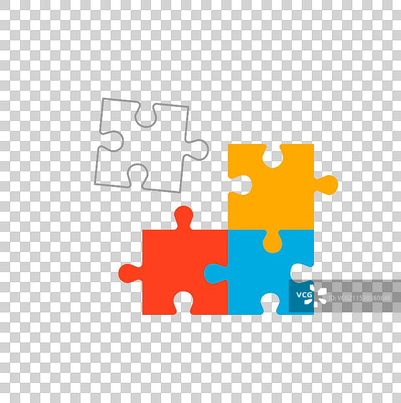 五颜六色的拼图块图片素材
