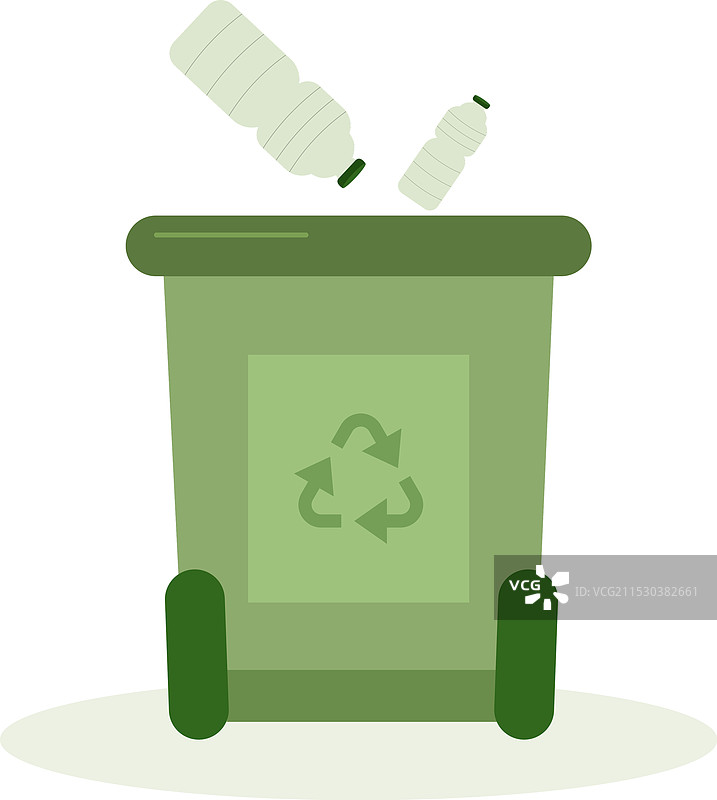 塑料瓶被扔进垃圾桶图片素材