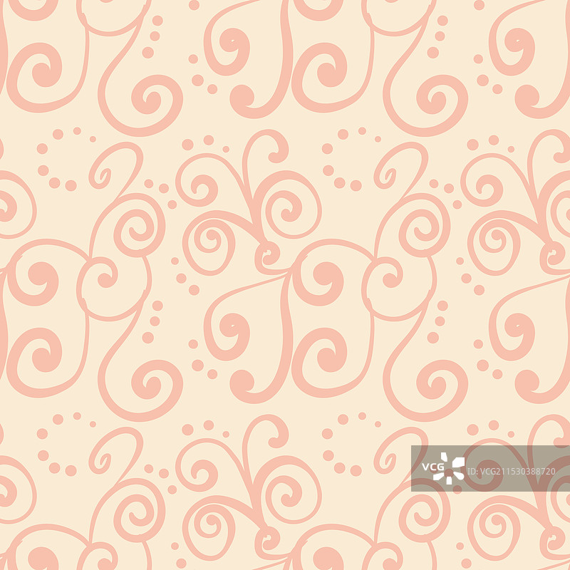 无缝复古卷曲图案壁纸图片素材