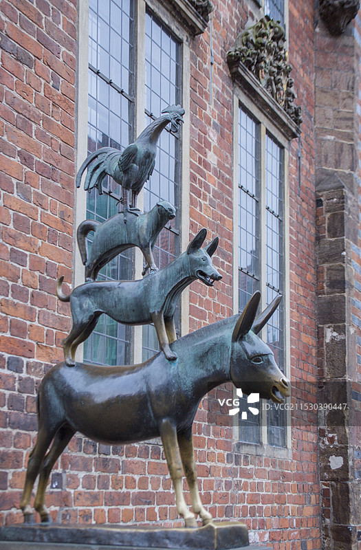 不来梅音乐家雕像图片素材