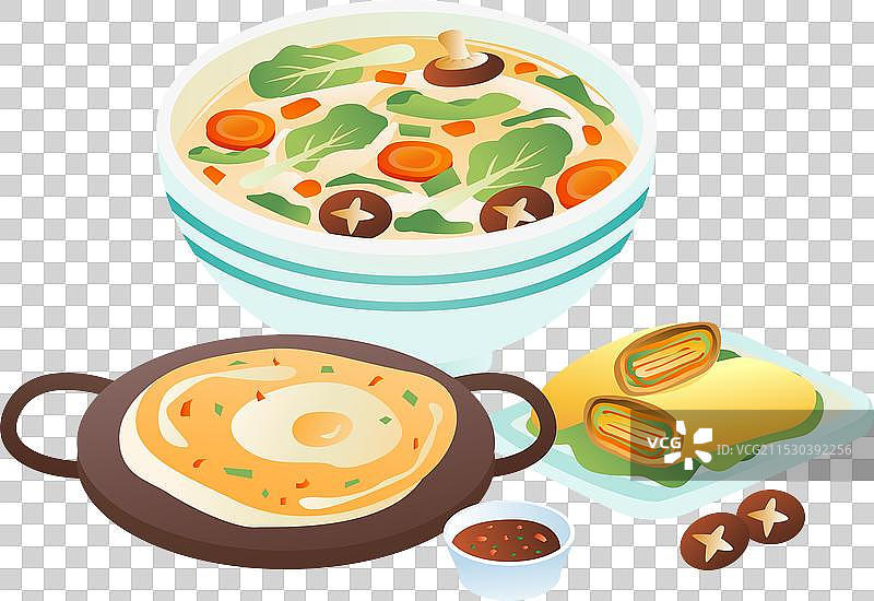 正月初七 人寿年丰 吃七宝羹 摊煎饼图片素材