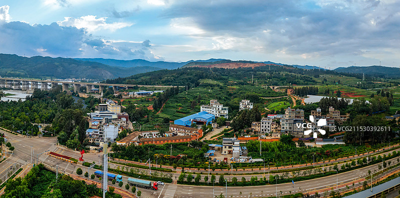 嵩明县 银杏广场 黄龙山 兰茂广场 滨河公园 航拍图片素材