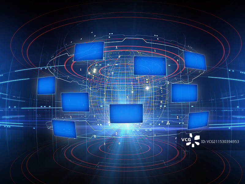 三维图形用户界面与信息分析图像图片素材