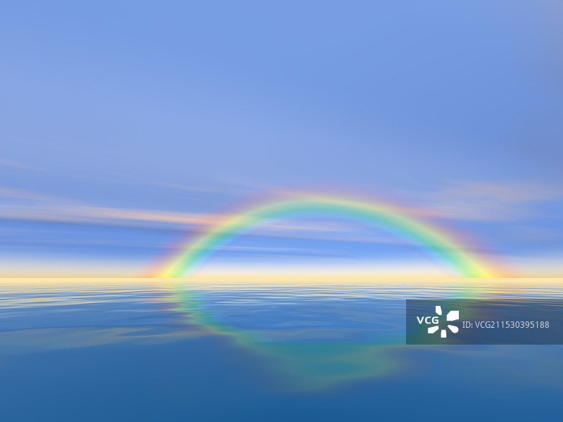 水面上的彩虹图片素材