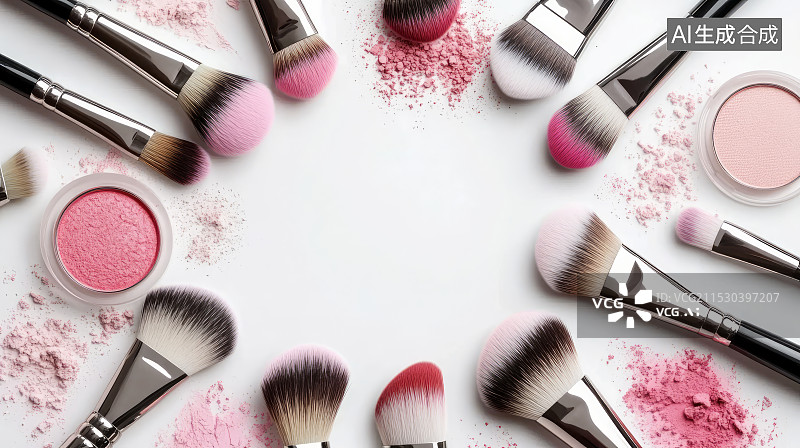 【AI数字艺术】美妆化妆品个人护理主题海报模板背景图片素材